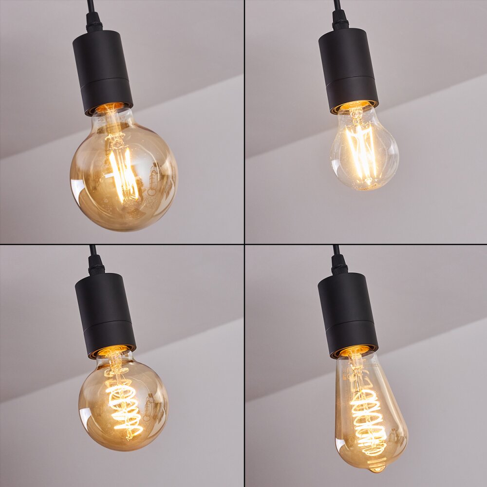 Yaak Ceiling Light Light wood, black, 4-light sources