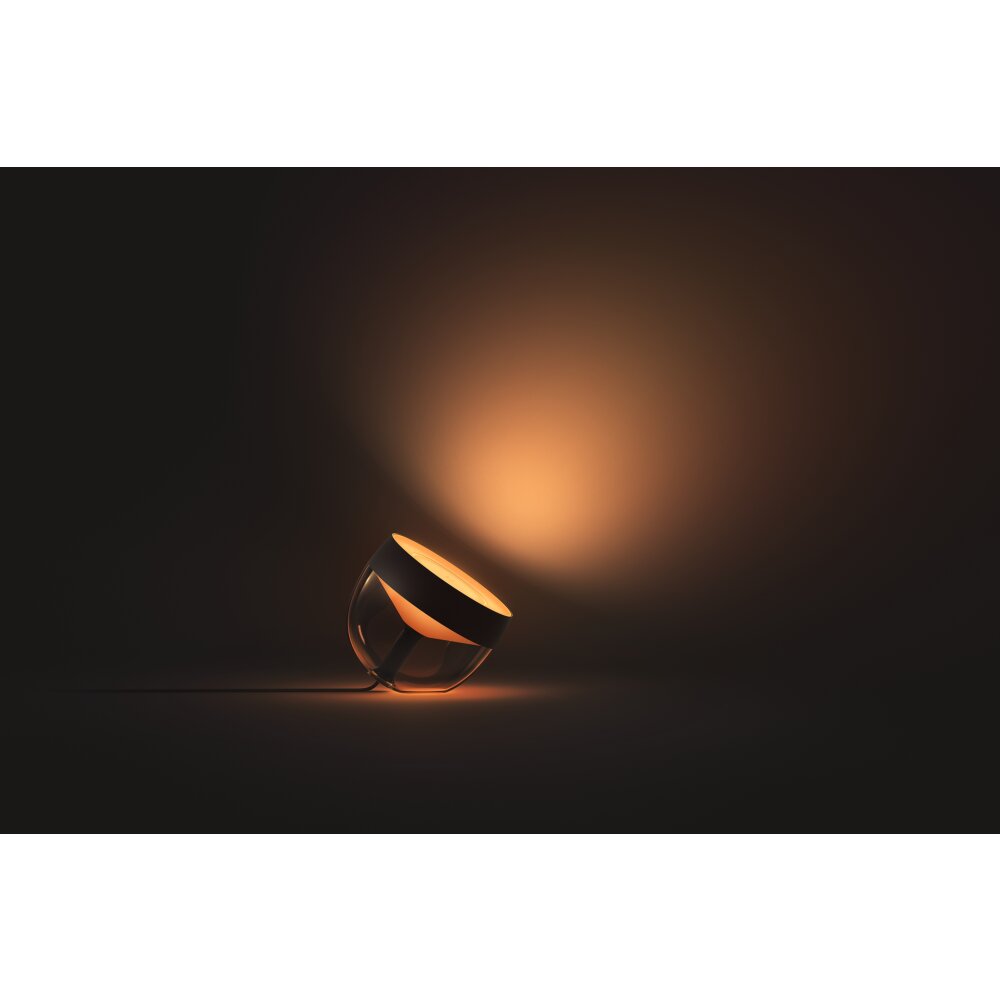 Philips HUE AMBIANCE WHITE & COLOR IRIS Table lamp, extension set LED black, transparent, clear, 1-light source, Colour changer