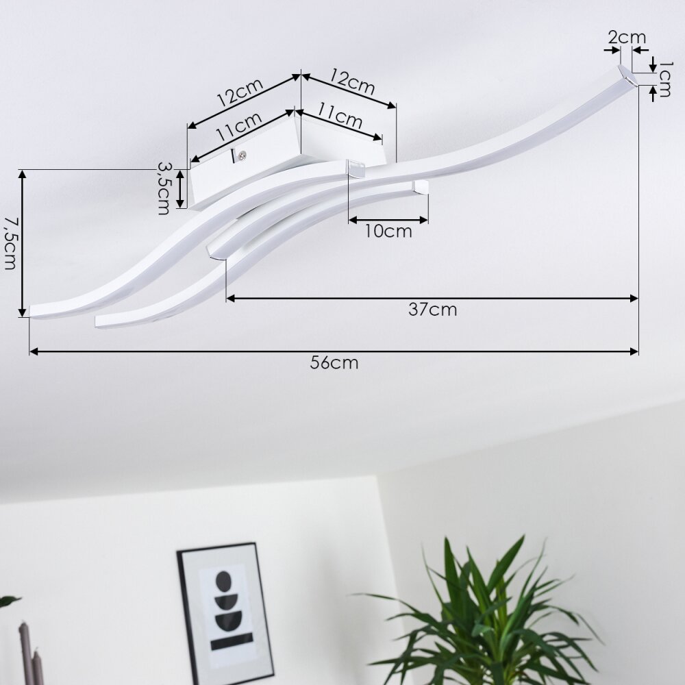 Letala Ceiling Light LED white, 3-light sources