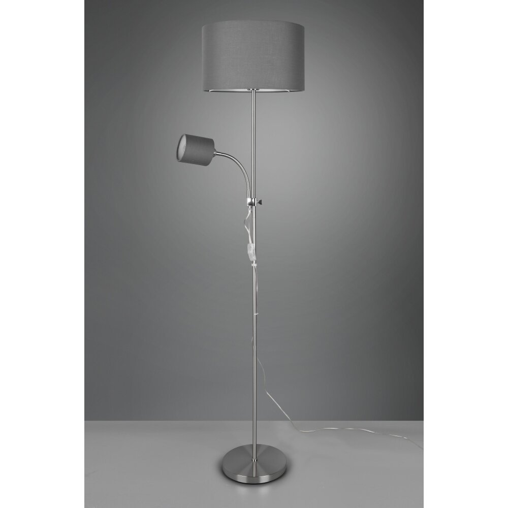 Reality Owen Floor Lamp matt nickel, 2-light sources