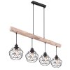 Globo THEODOR Pendant Light Light wood, black, 4-light sources