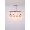 Globo THEODOR Pendant Light Light wood, black, 4-light sources