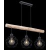 Globo THEODOR Pendant Light Light wood, black, 3-light sources