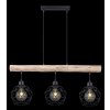 Globo THEODOR Pendant Light Light wood, black, 3-light sources