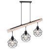 Globo THEODOR Pendant Light Light wood, black, 3-light sources