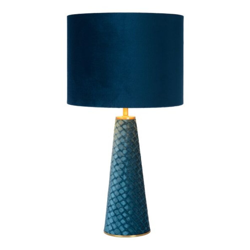 Lucide VELVET Table lamp blue, brass 10501/81/37