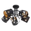 Globo ABBEY Ceiling Light black, 5-light sources