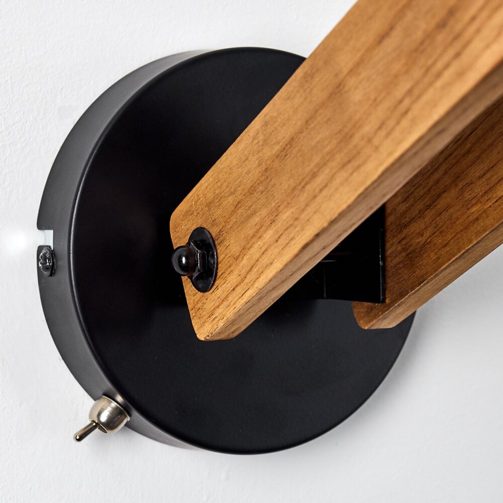 Aarhus Wall Light Dark wood, black, 1-light source