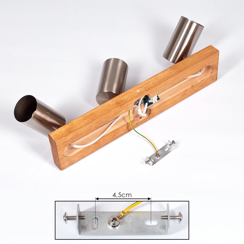 Zuoz Ceiling Light Light wood, 3-light sources