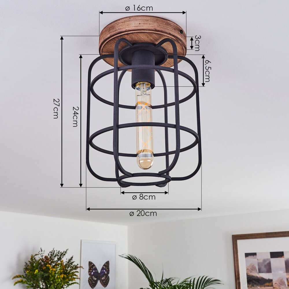 Husvik Ceiling Light Dark wood, 1-light source