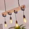 Hautahi Pendant Light Light wood, black, 4-light sources