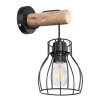 Globo MINA Wall Light Light wood, black, 1-light source