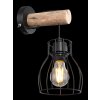 Globo MINA Wall Light Light wood, black, 1-light source