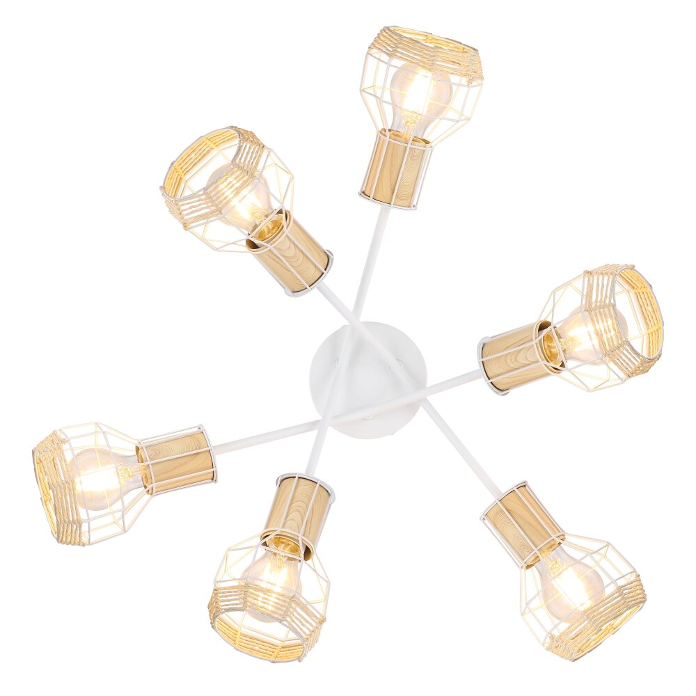 Globo BANA Ceiling Light white, 6-light sources