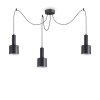 Ideallux HOLLY Pendant Light black, 3-light sources