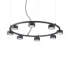 Ideallux MINOR Pendant Light black, 8-light sources