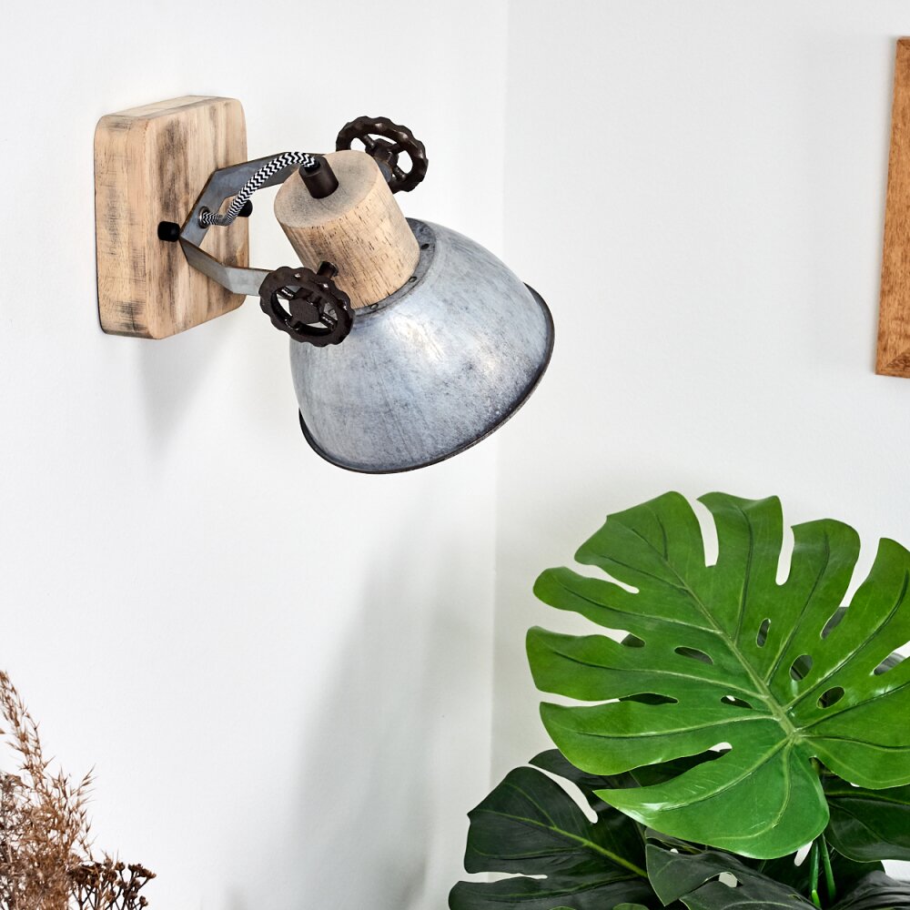 Orny Wall Light Light wood, silver, 1-light source
