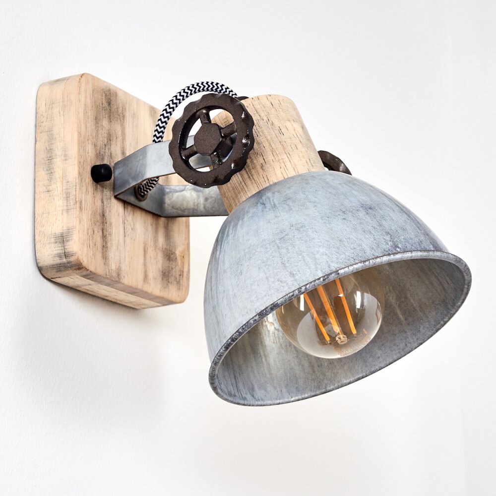 Orny Wall Light Light wood, silver, 1-light source