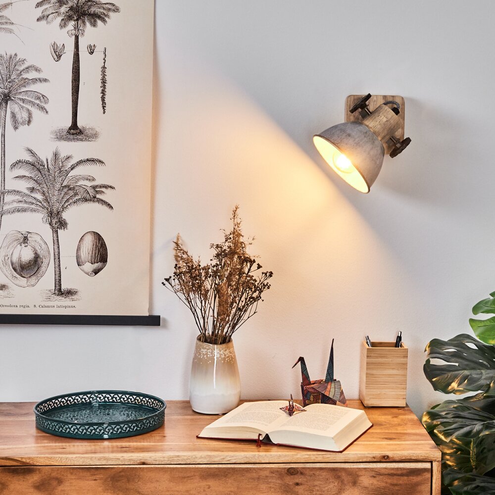 Orny Wall Light Light wood, silver, 1-light source