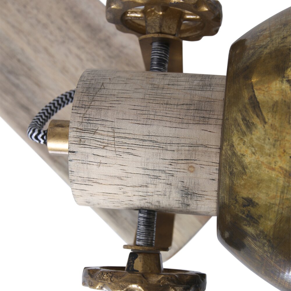 Steinhauer Gearwood Ceiling Light bronze, Light wood, 3-light sources