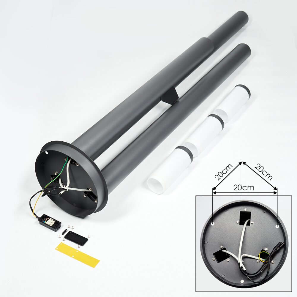 Gaborone path light anthracite, 3-light sources