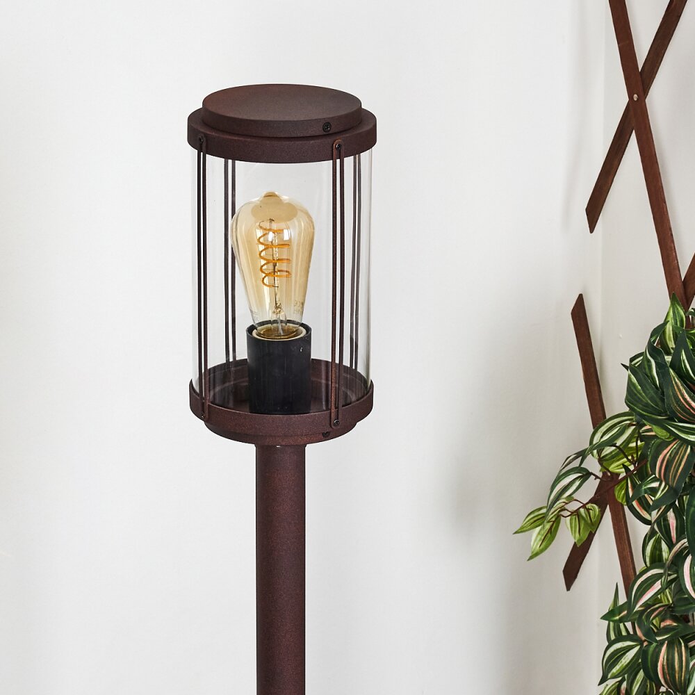 Riola path light rust-coloured, 1-light source