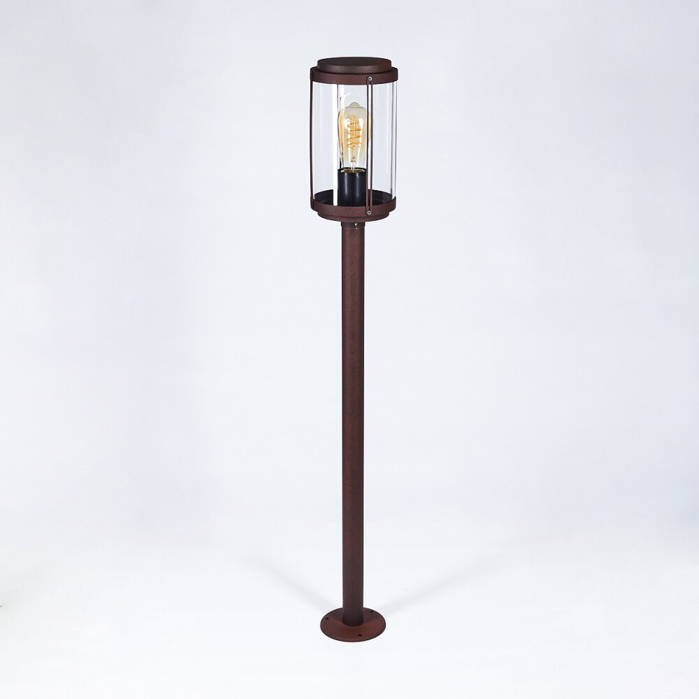 Riola path light rust-coloured, 1-light source