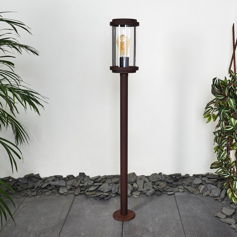 Riola path light rust-coloured, 1-light source