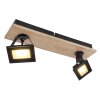 Globo JOYA Ceiling Light LED Light wood, black, 2-light sources