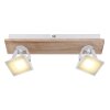 Globo JOYA Ceiling Light LED Light wood, white, 2-light sources