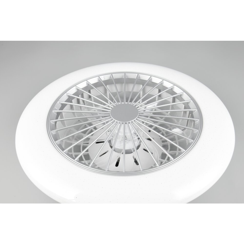 Reality Stralsund ceiling fan LED titanium, 2-light sources, Remote control