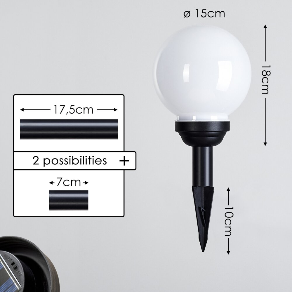 CAMPINAS globe light LED black, white, 1-light source