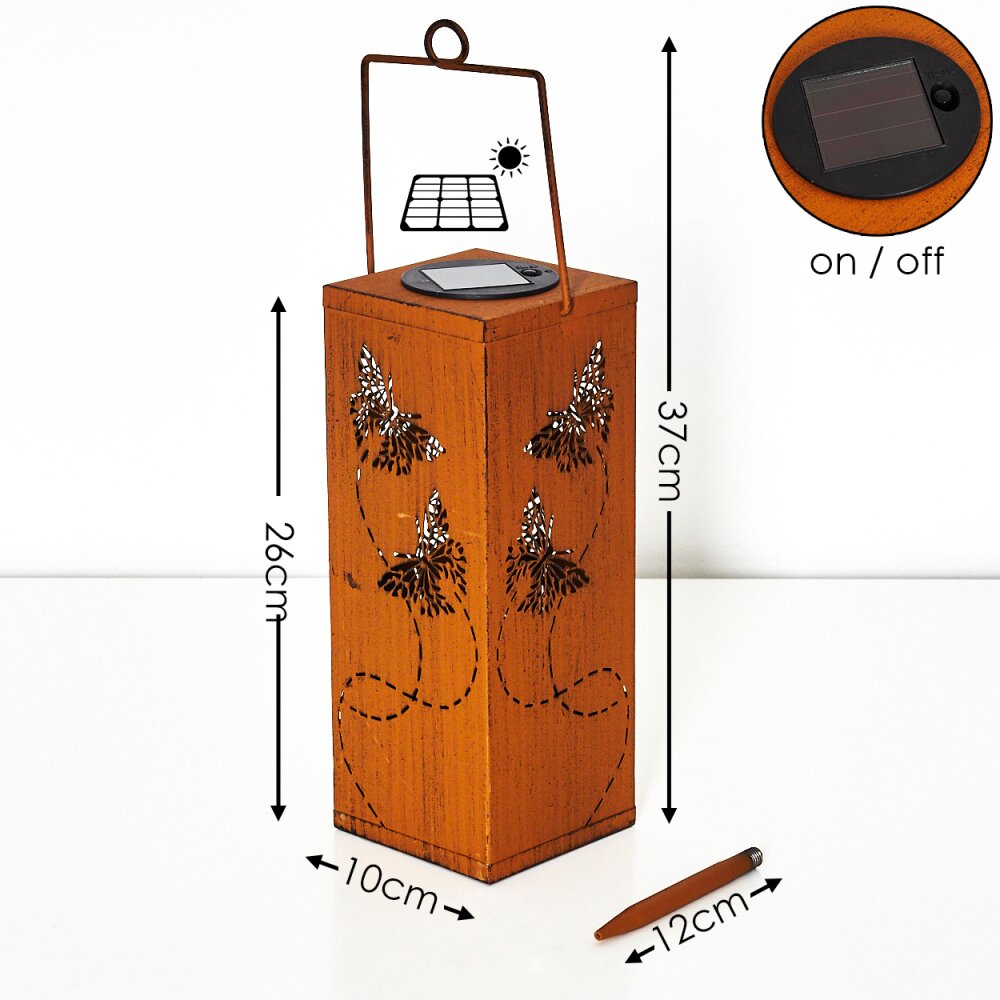 Parikia solar light LED rust-coloured, 1-light source