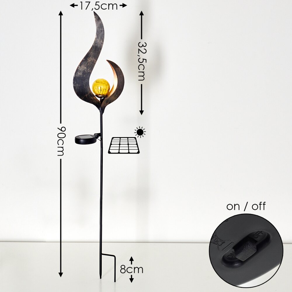 Rovinj solar light LED anthracite, copper, 1-light source