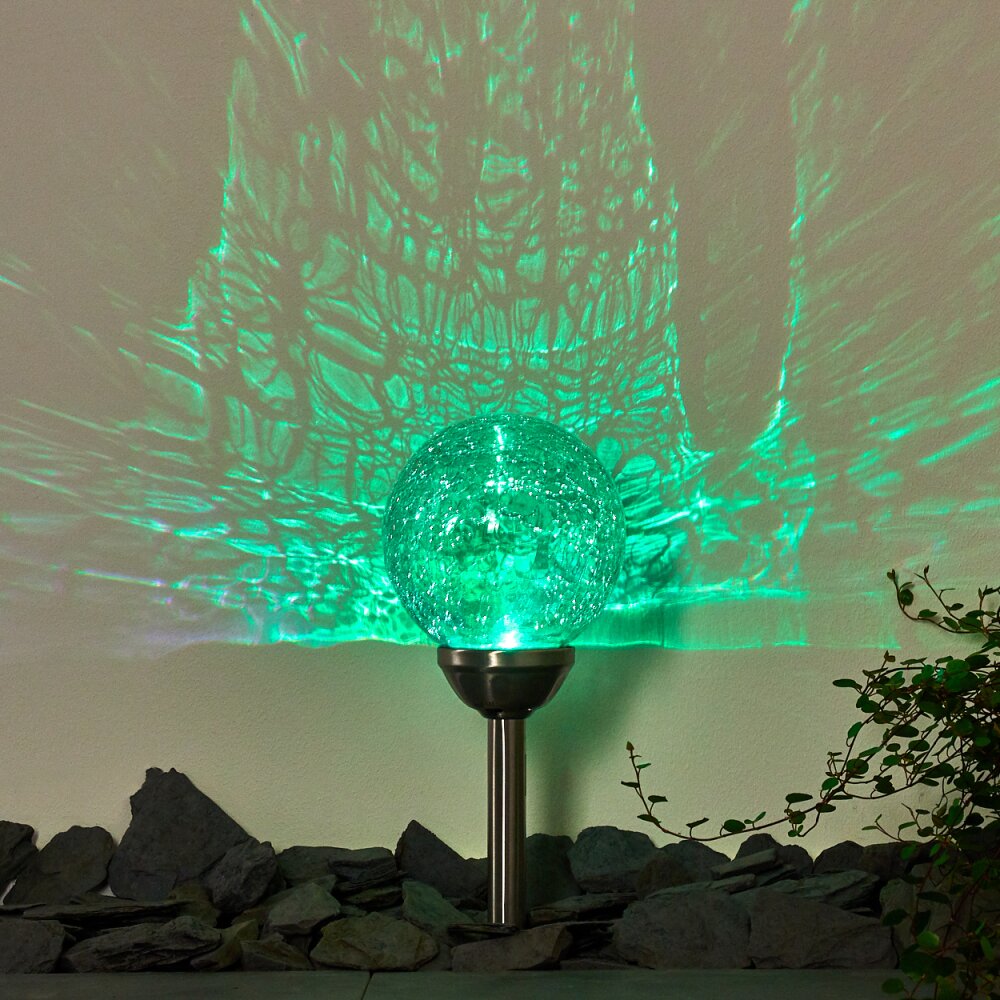 CARBONIA path light LED silver, 2-light sources, Colour changer