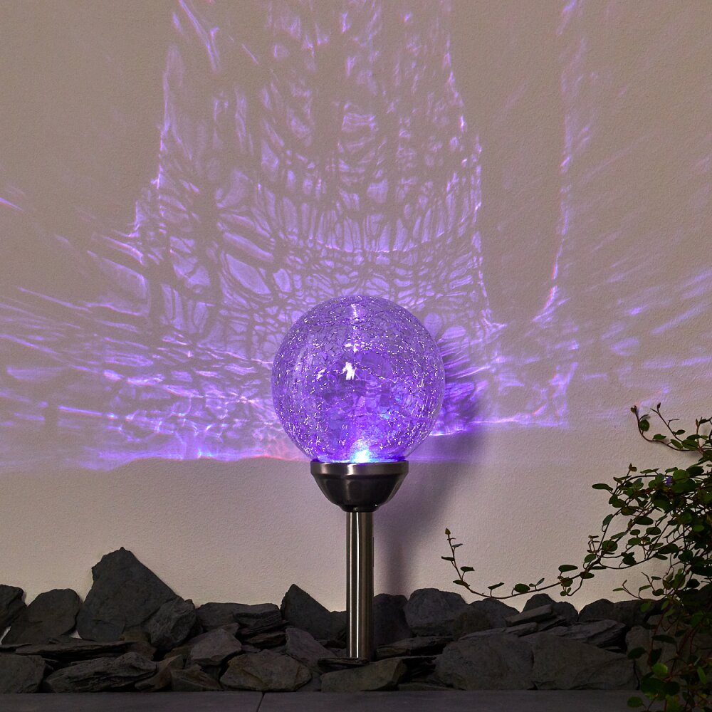CARBONIA path light LED silver, 2-light sources, Colour changer