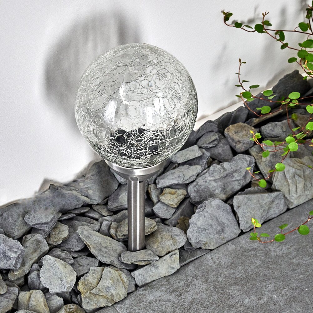 CARBONIA path light LED silver, 2-light sources, Colour changer