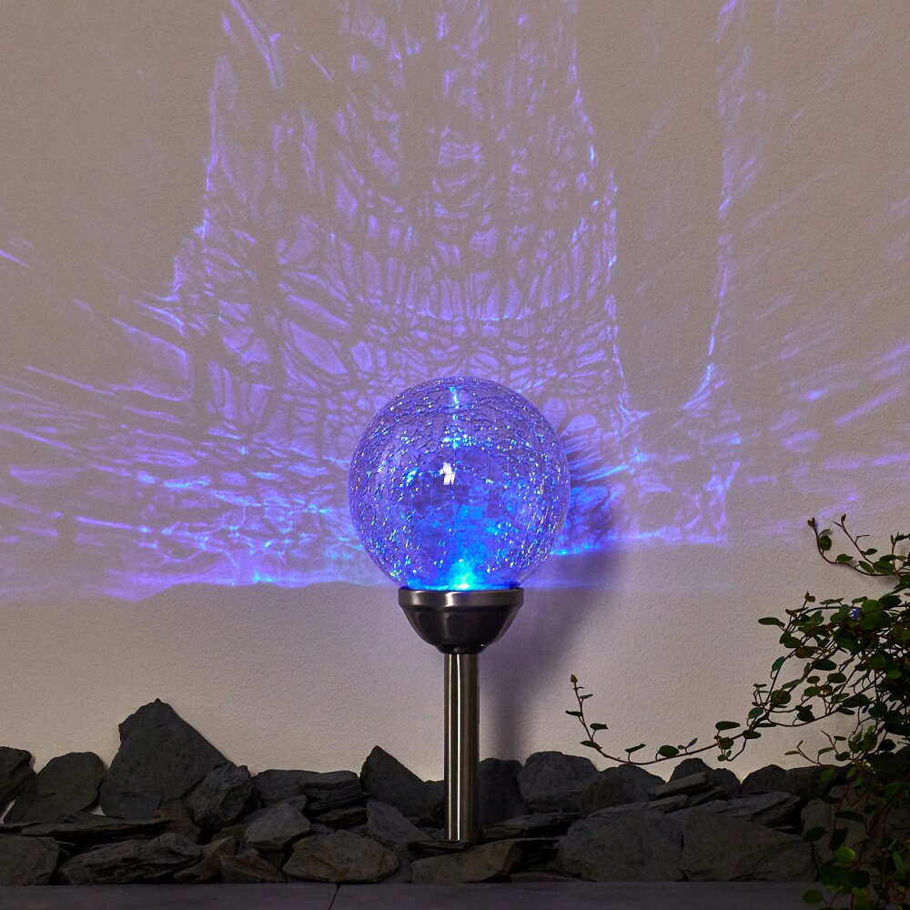 CARBONIA path light LED silver, 2-light sources, Colour changer