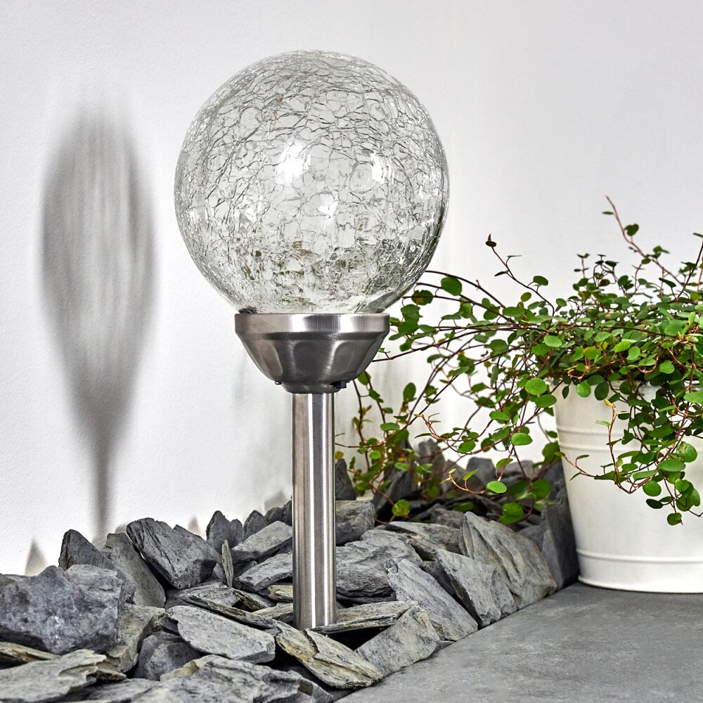 CARBONIA path light LED silver, 2-light sources, Colour changer