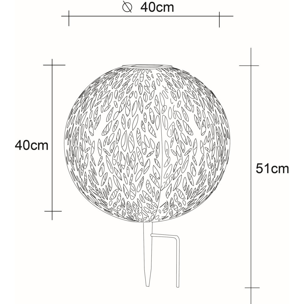 Globo solar light LED silver, 1-light source