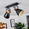 Elm Ceiling Light anthracite, Light wood, 2-light sources