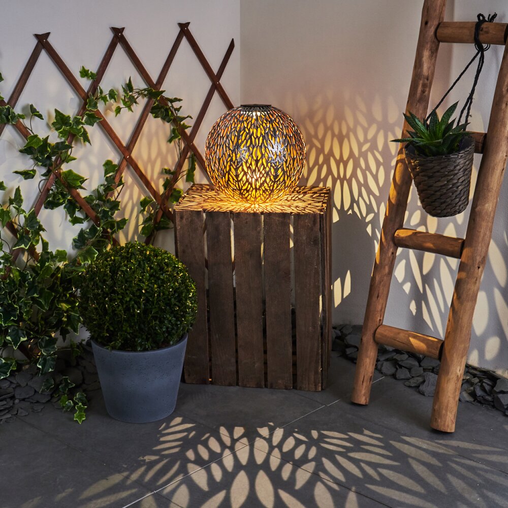 Samoao solar light LED copper, black, silver, 1-light source