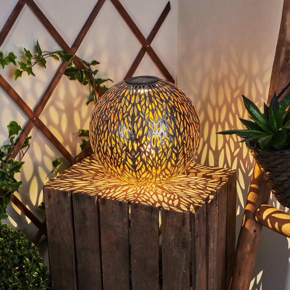 Samoao solar light LED copper, black, silver, 1-light source
