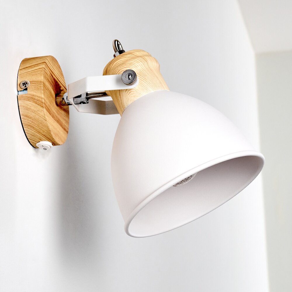 Banjul Wall Light Light wood, white, 1-light source