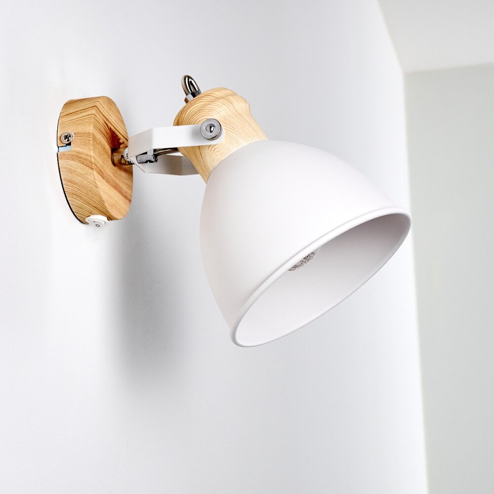 Banjul Wall Light Light wood, white, 1-light source