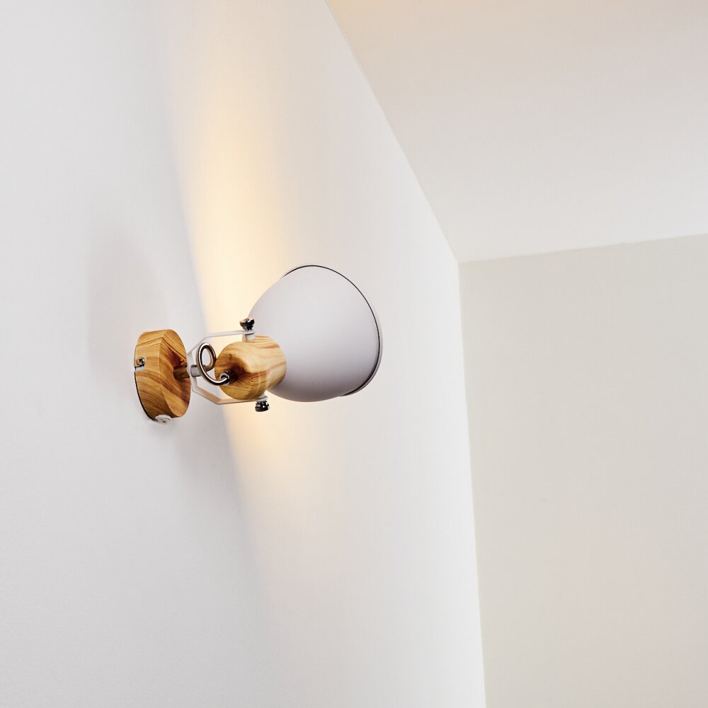 Banjul Wall Light Light wood, white, 1-light source
