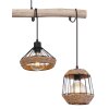 Globo SURRI Pendant Light Light wood, black, 4-light sources