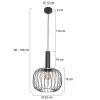 Steinhauer Aureole Pendant Light black, 1-light source