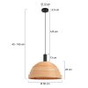 Steinhauer Veneer Pendant Light black, 1-light source