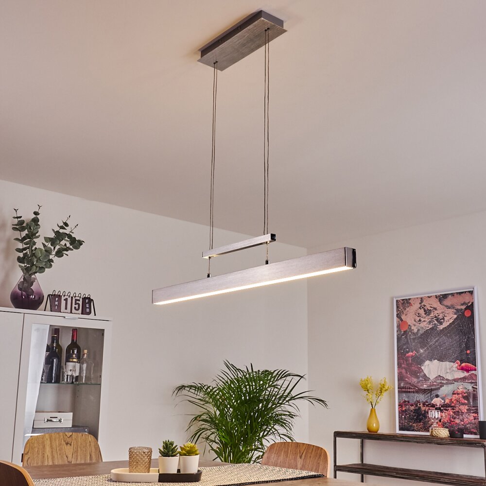 Ifo Pendant Light LED brushed aluminium, 3-light sources